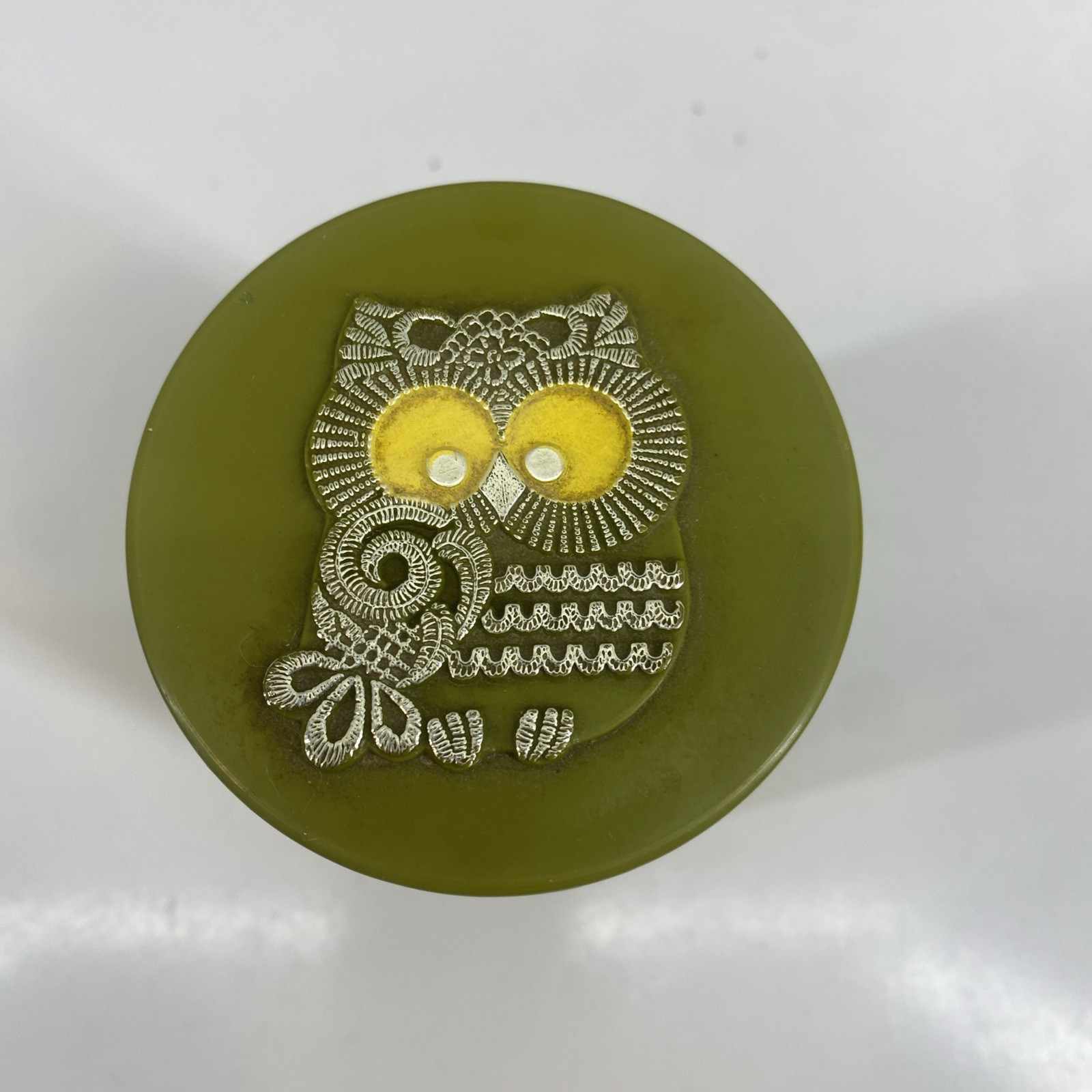 Owl Green 3 Stack Containers (each) 1.5″ Wide 2.5″ High, Office Or Jewelry