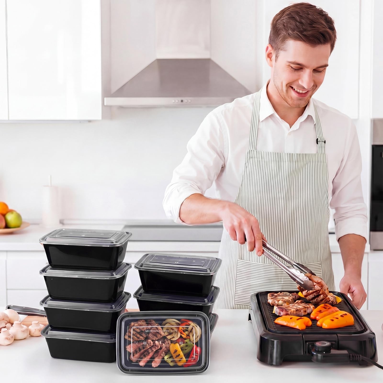 50 Pack Meal Prep Bowls with Lids 50 oz Rectangle Food Storage Containers Dis…