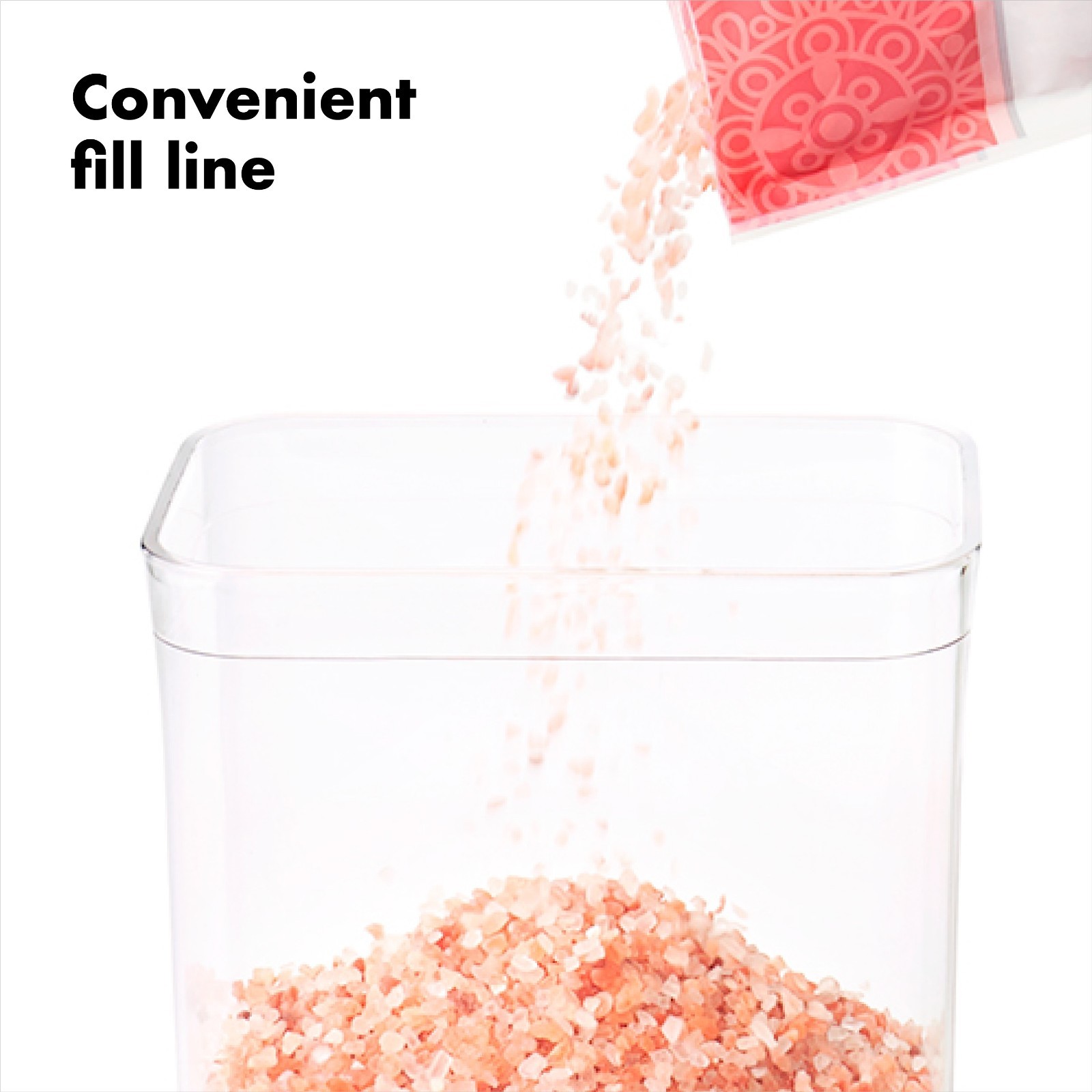 OXO POP Container 1.1-Qt Short Small Square Food Storage Container, 3-Pack, Whit