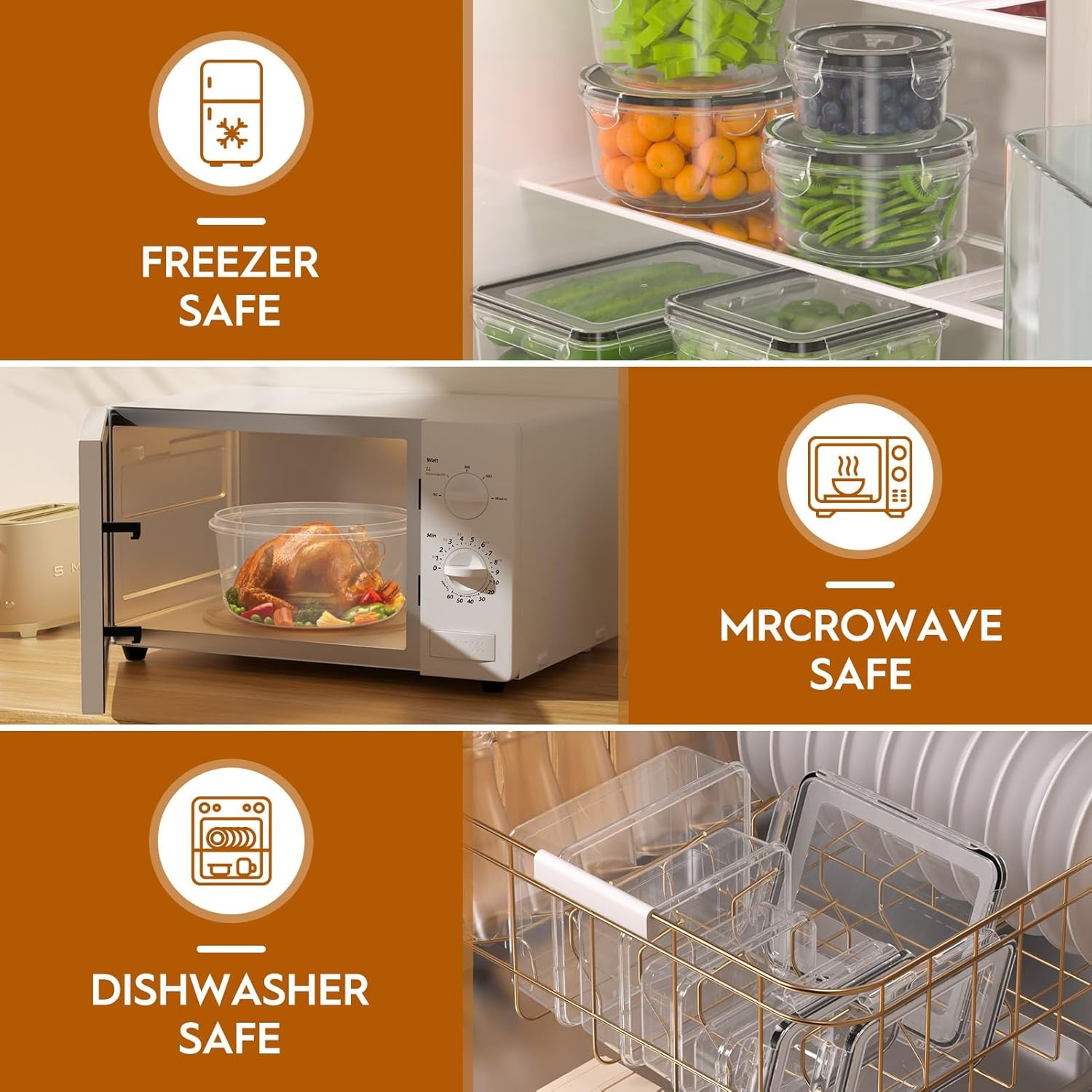 48 Pcs Larger Food Storage Containers with Lids Airtight (24 48 Piece
