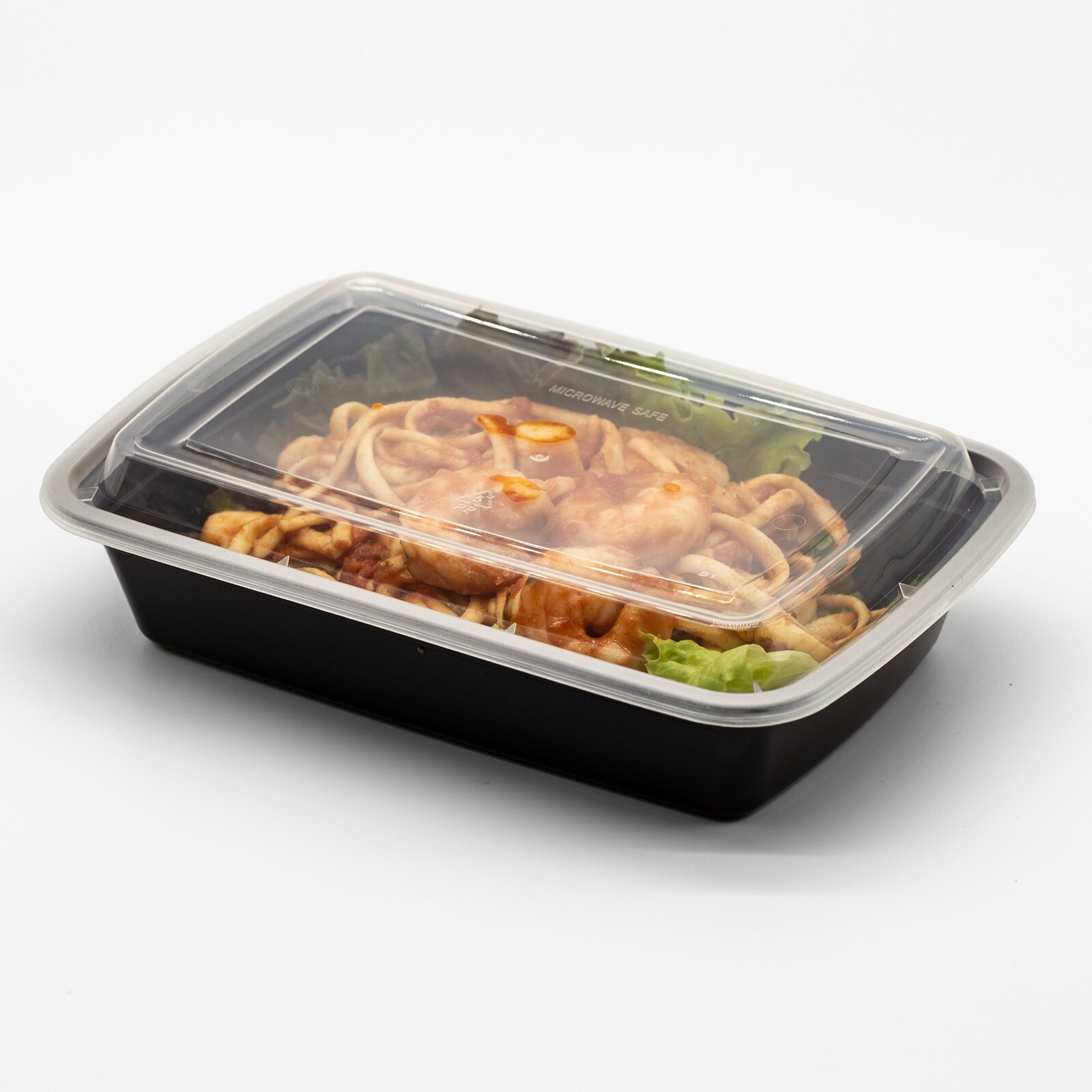 38oz Rectangular PP Microwaveble Takeout Togo Food Container 150 sets/cs 988-38B