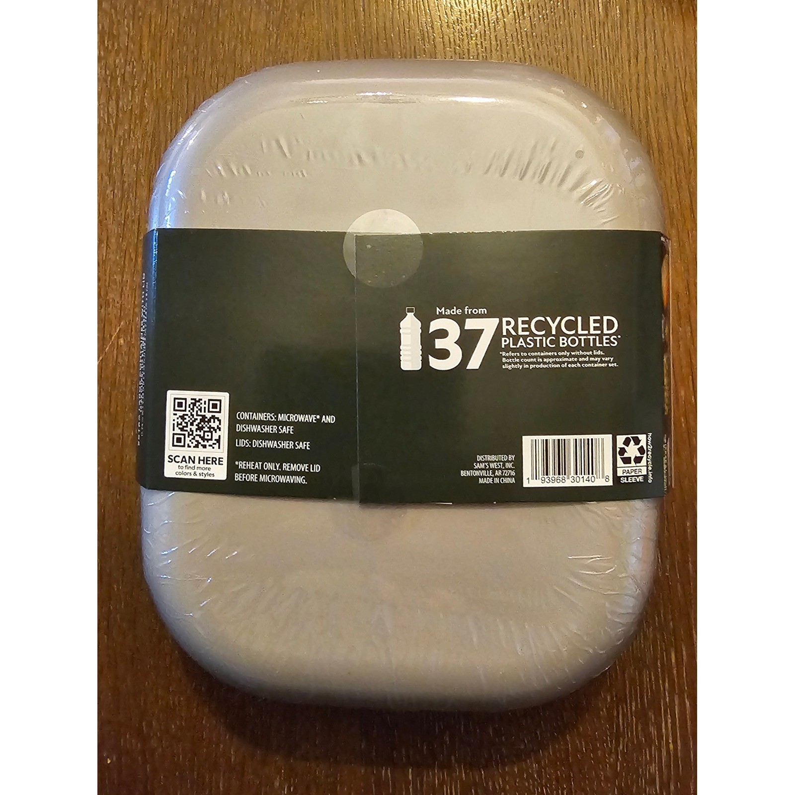Members Mark ECO FRIENDLY 10 PC Nested Food Storage Set Recycled Gray BPA Free