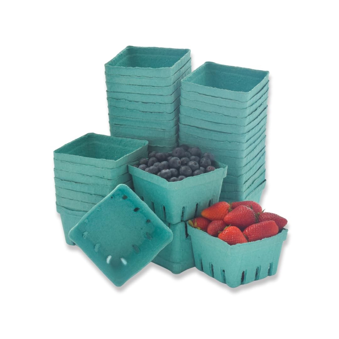 Kitchens Green Molded Pulp Fiber Berry/Produce Vented 4″ x x 2.75″,