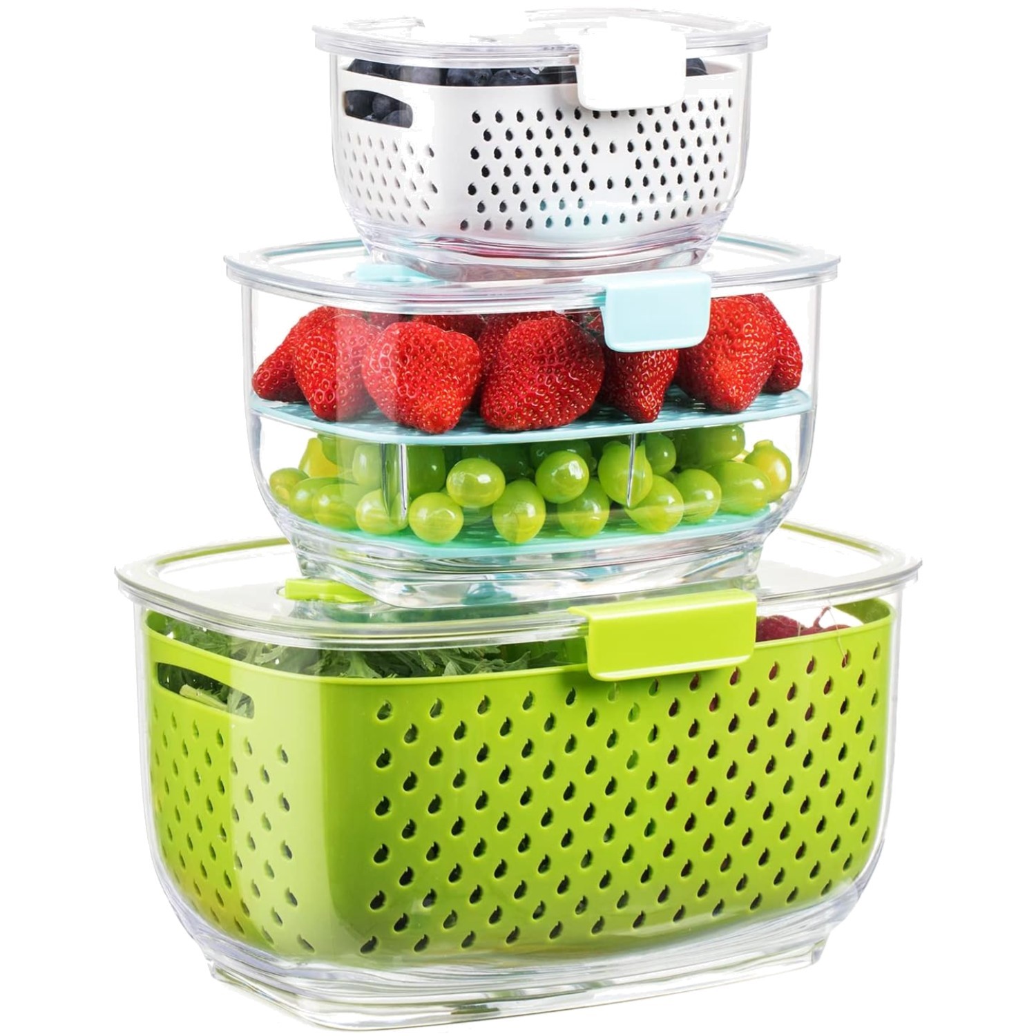 Salad Container with Partitioned Design – Fridge Organizer