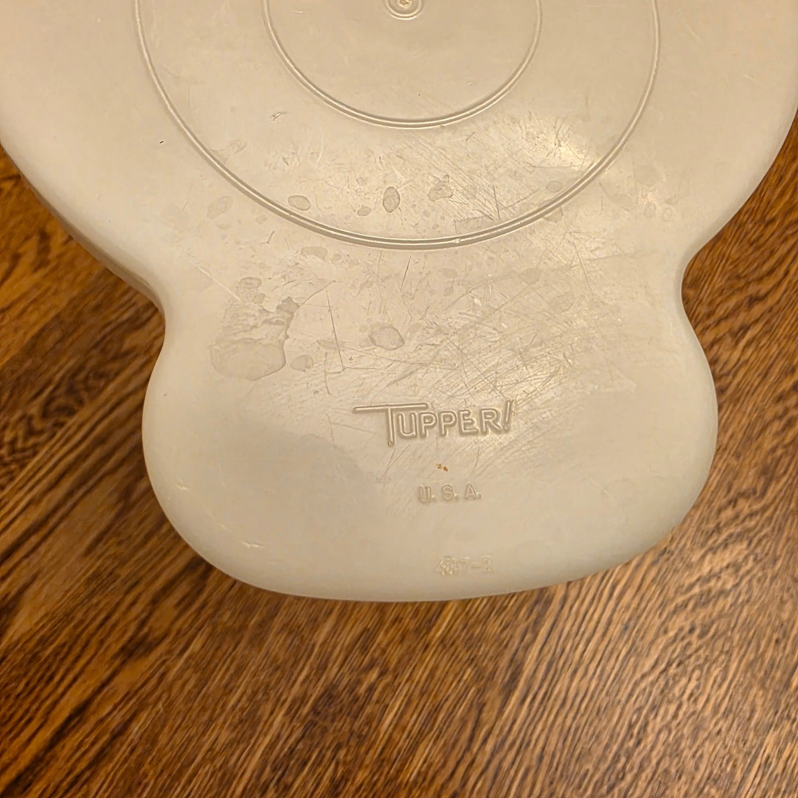 Tupperware Vintage Replacement Lid 448-1 Sheer White 447-2 Made in USA 4.75 Inch