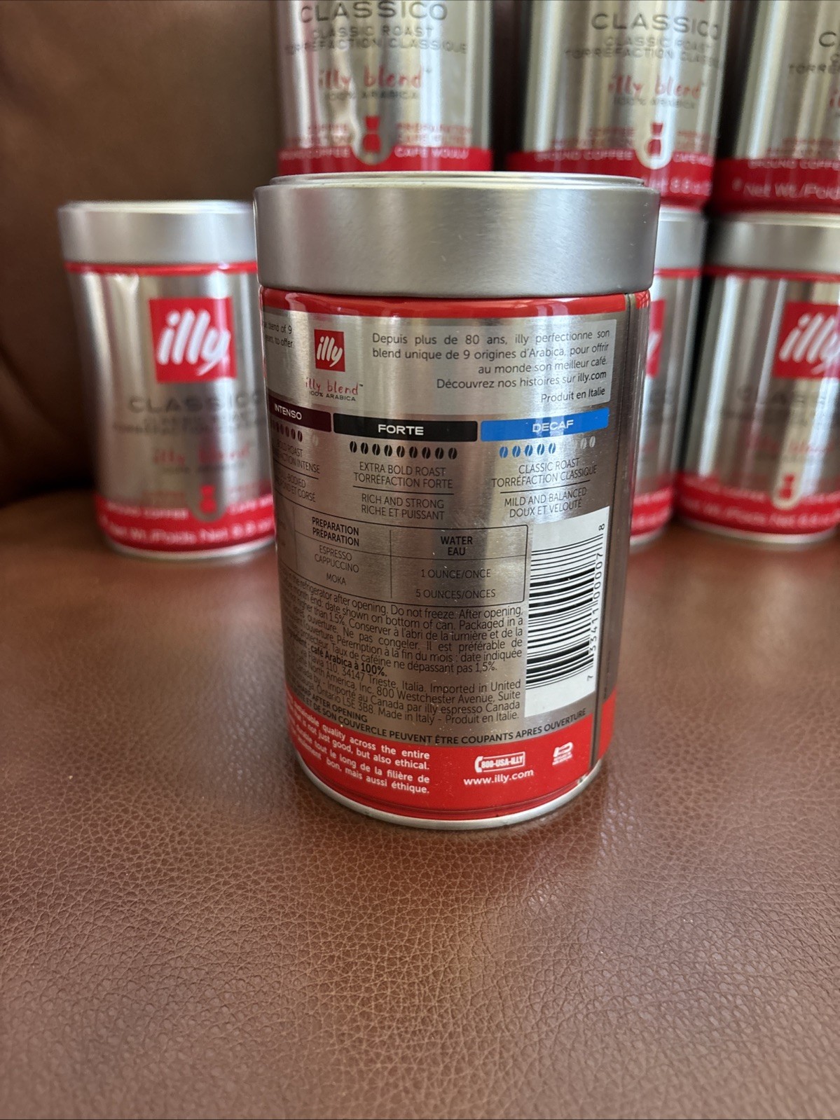 Illy coffee tin can empty lot of 12