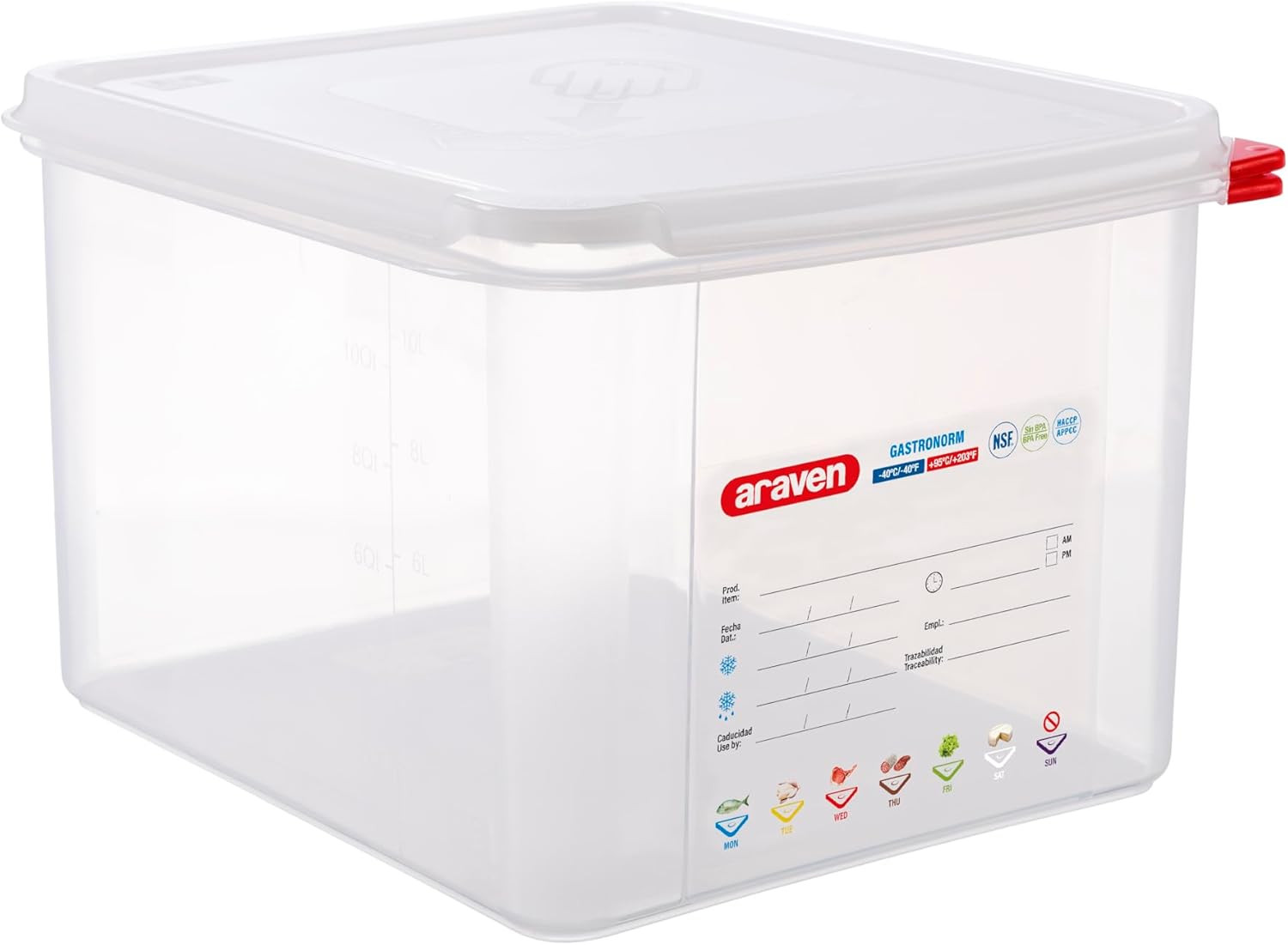 Airtight Container, Food Pan with Lid for Storage in Kitchen and Restaurant, 13.