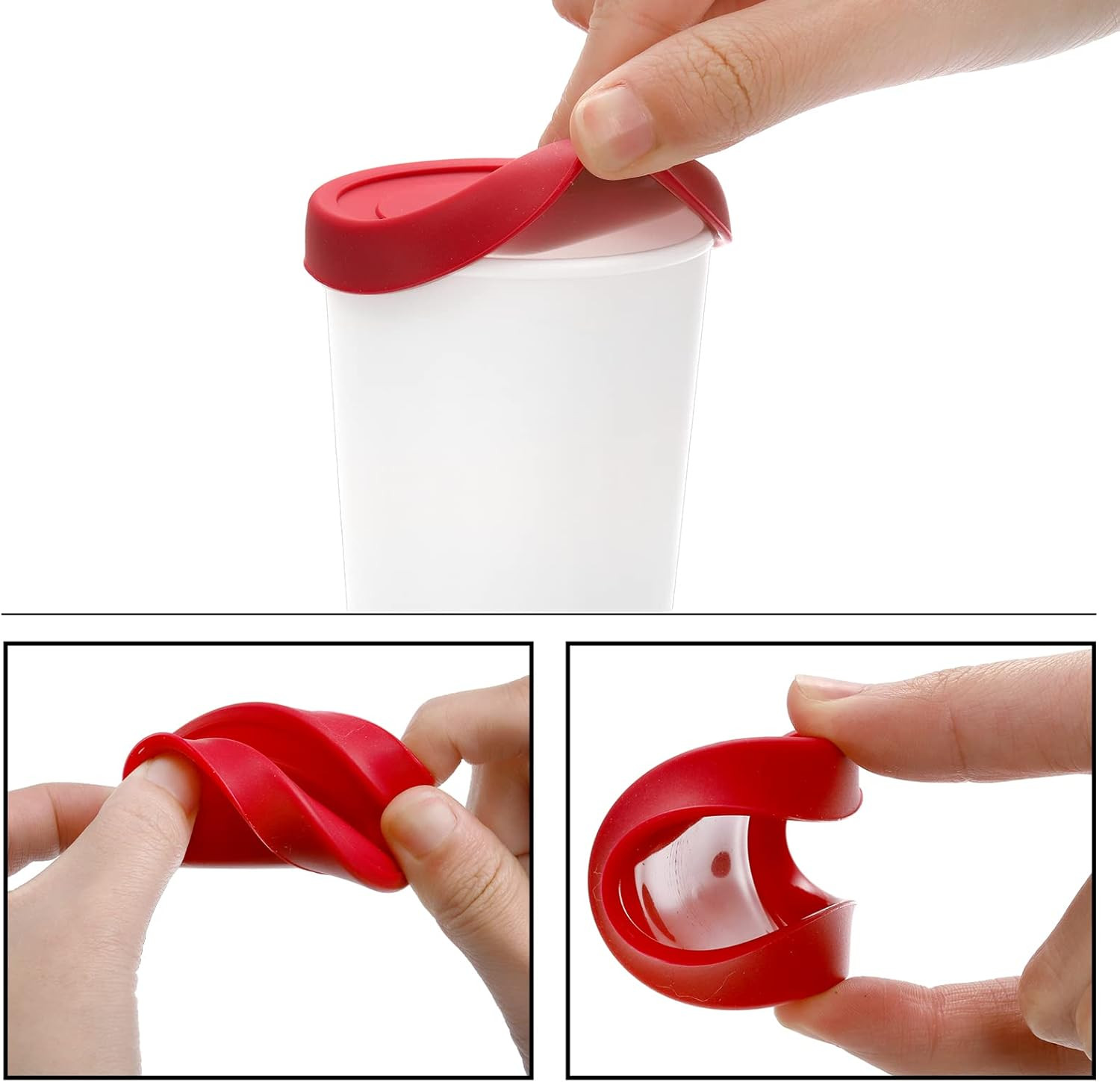 12 Pack Mini Ice Cream Containers, 6Oz Freezer Storage Tub with Silicone Lids, R