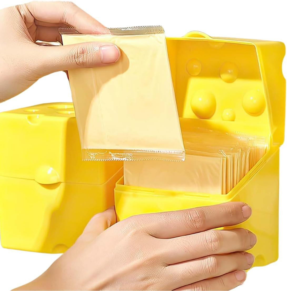 Cheese Container for Refrigerator, Sliced Cheese Container – BPA Free Plastic, Y