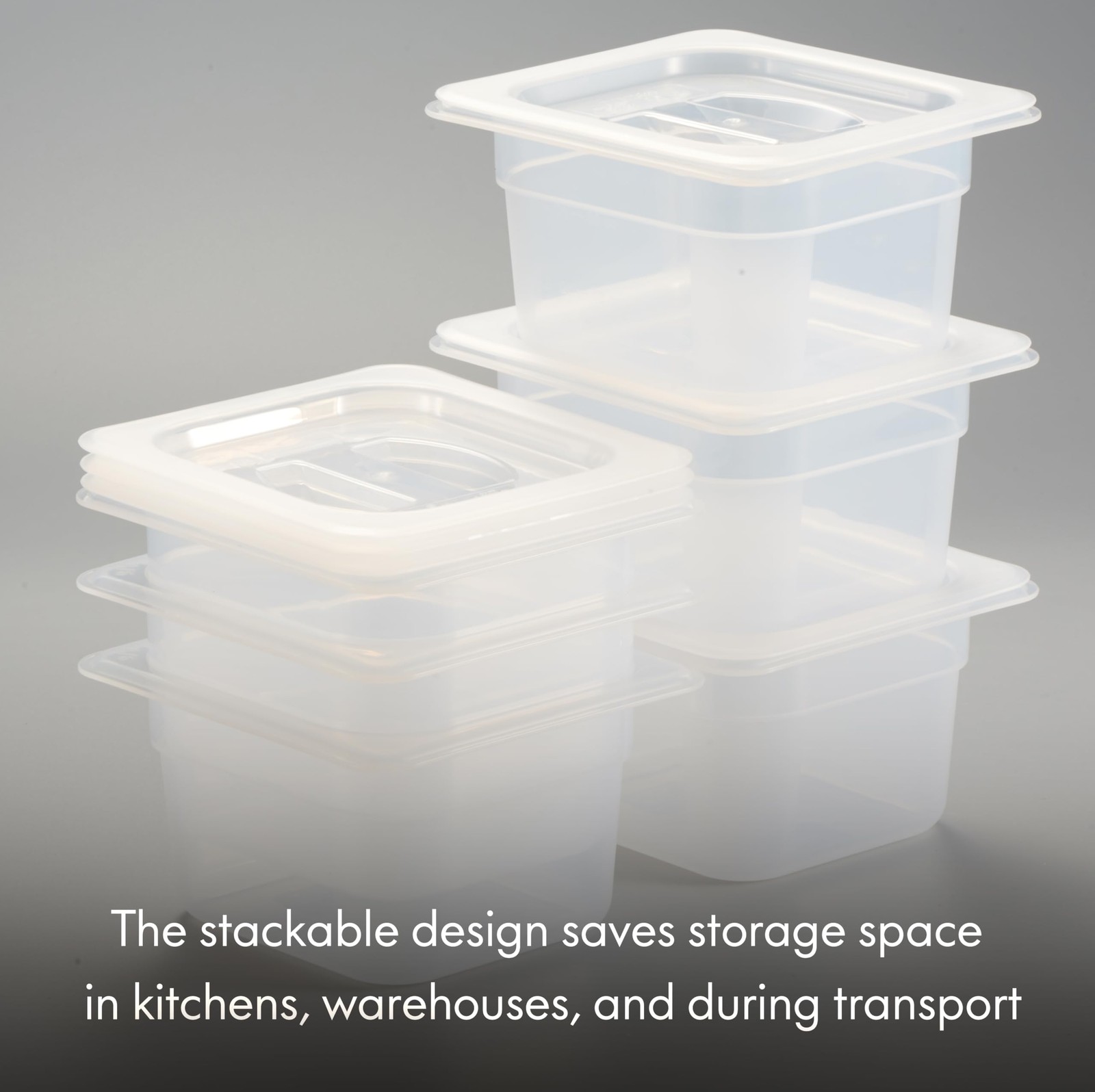 6-Pack 1/6 Size 4″ Deep Food Pan with Handled Lid – NSF Listed Commercial-Tra…