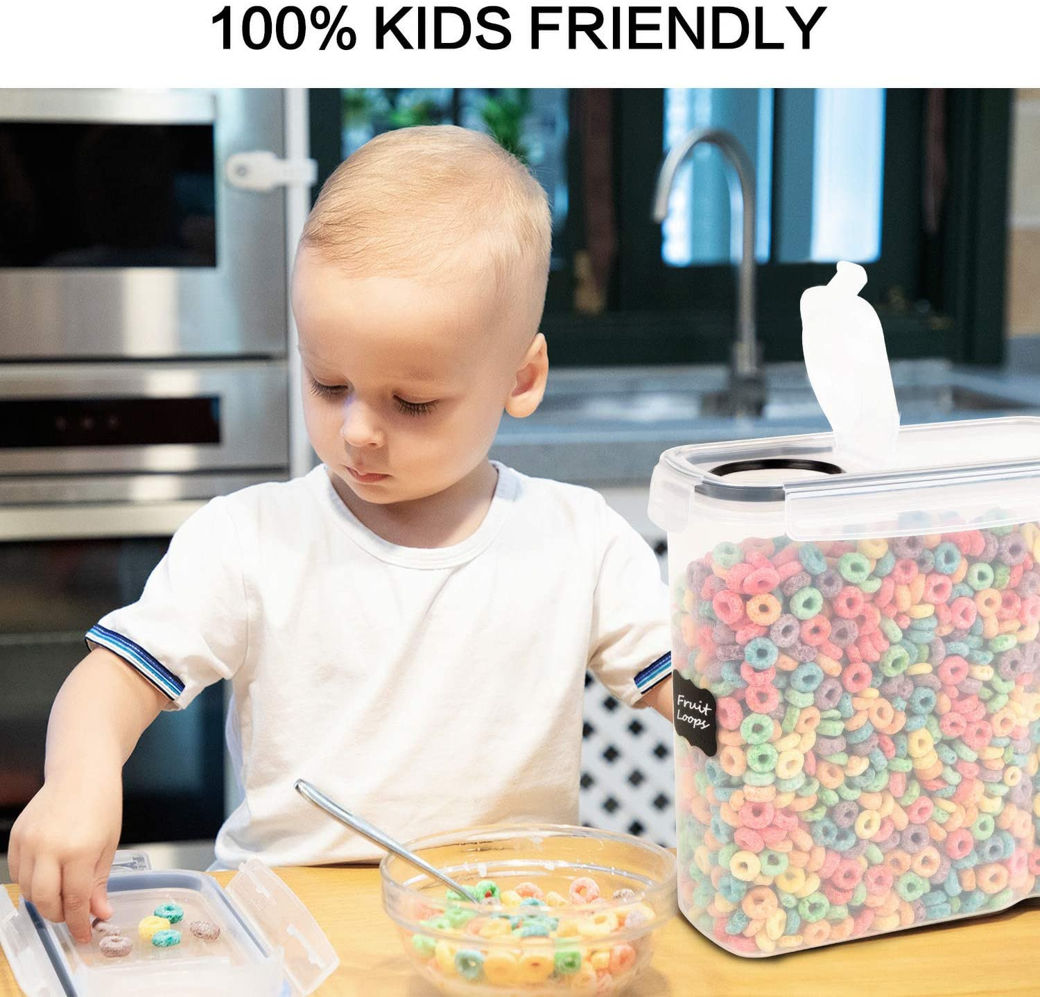 Cereal Containers Storage Set – 4 Piece Airtight Large Food Storage Containers(1