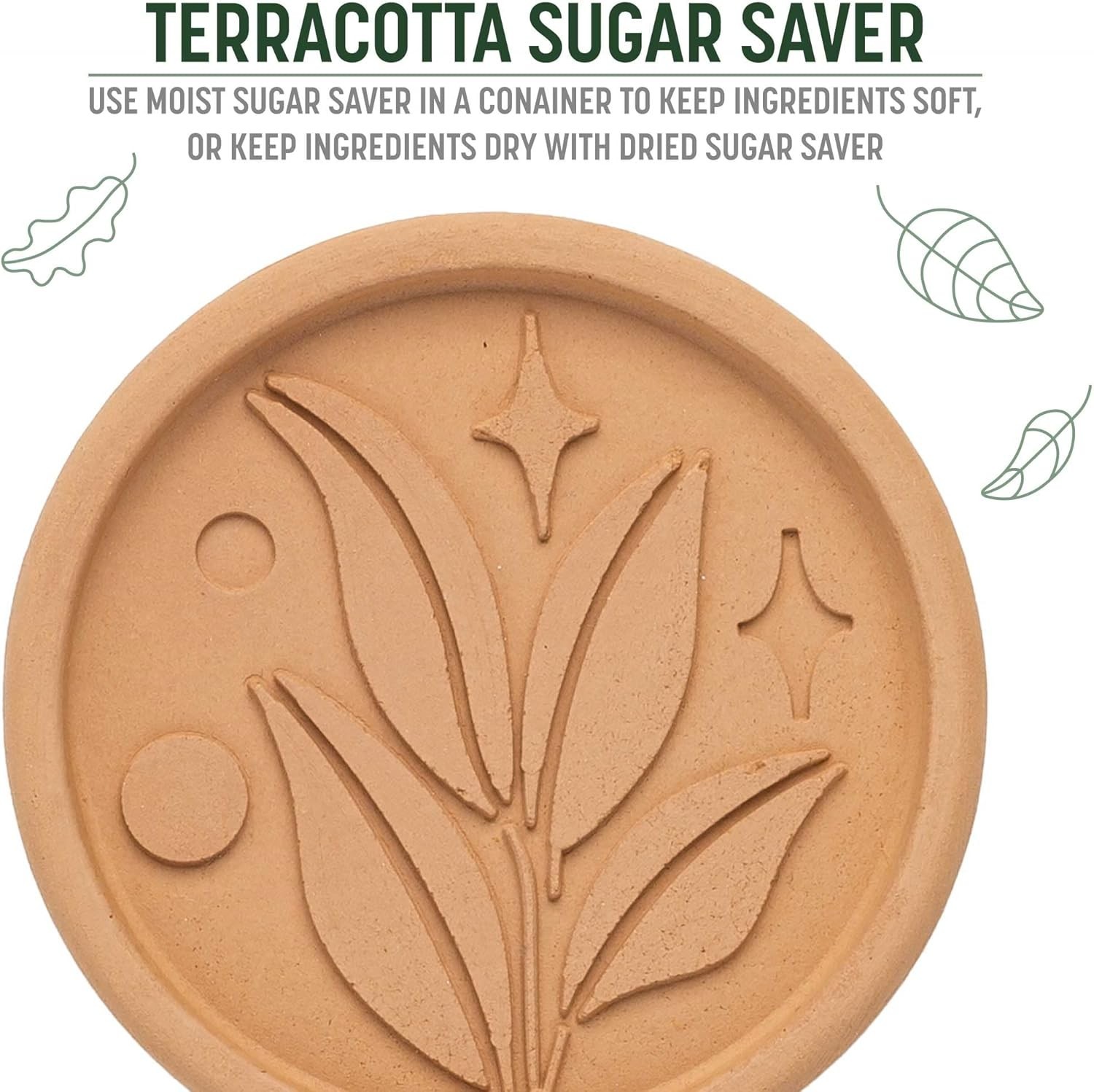 Brown Sugar Saver & Softener Disc with Airtight 1-Quart Food Container