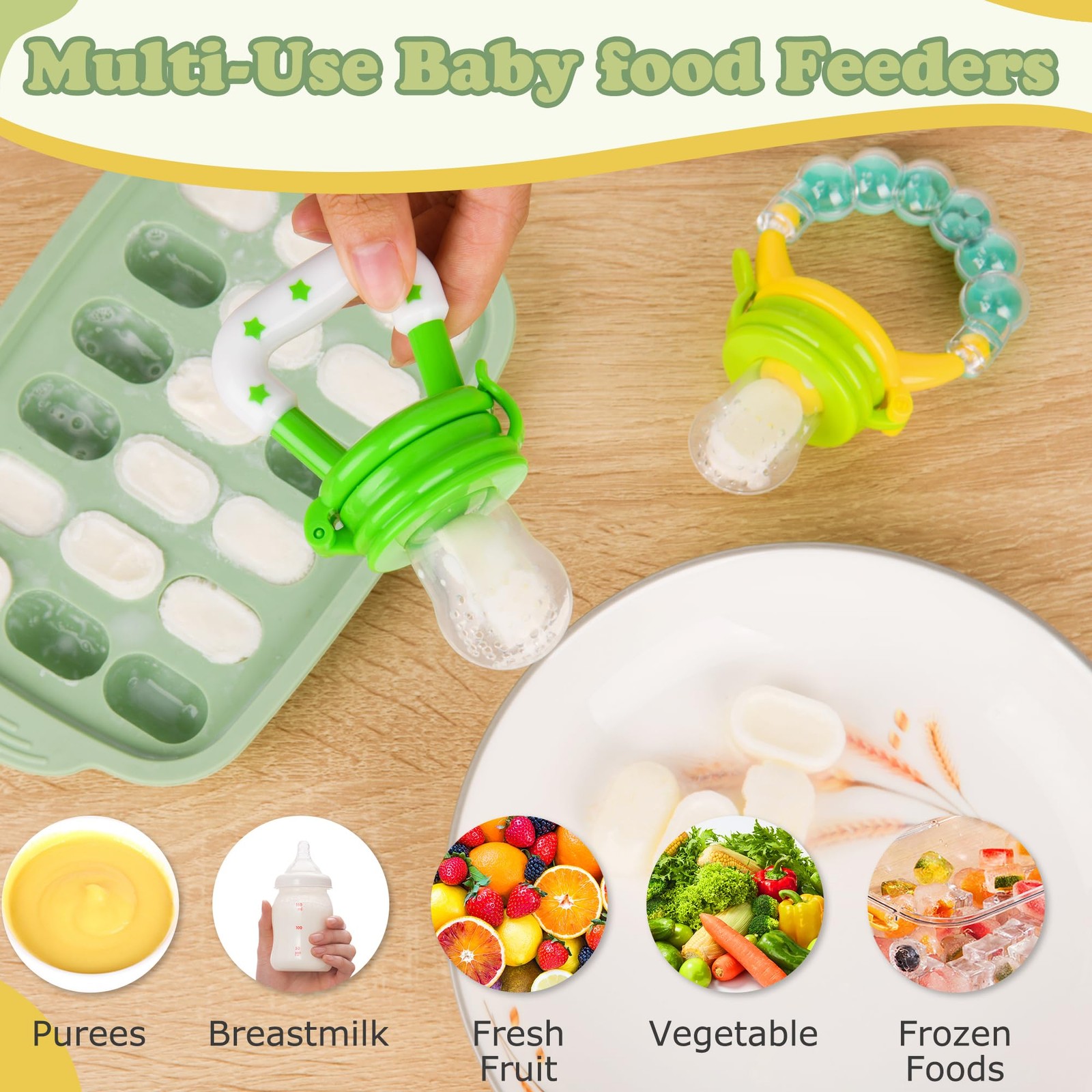 Baby Fruit Feeder Silicone Breastmilk Popsicle Freezer Teether Food Pacifier