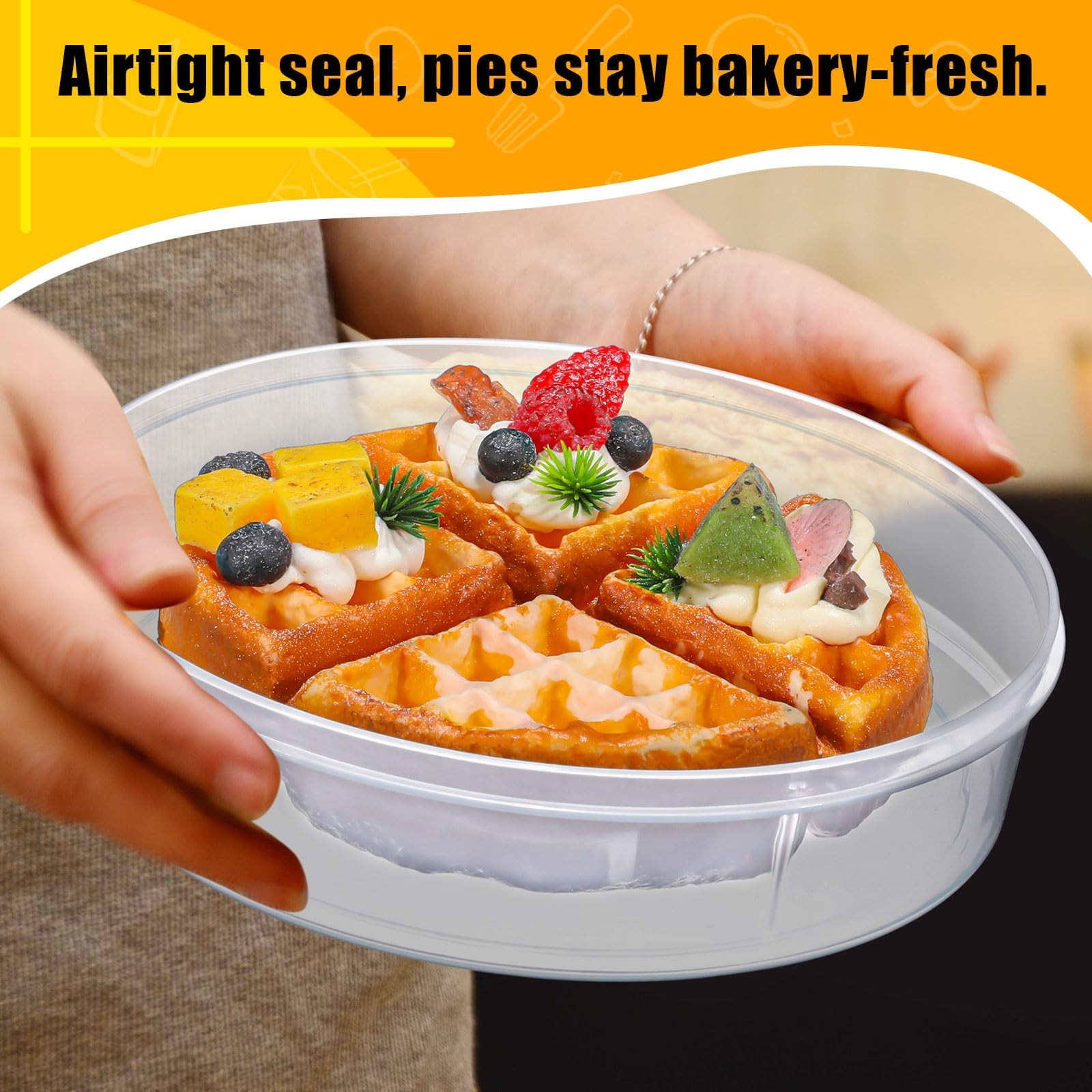 Colingmill 5 Pcs Plastic Deli Food Storage Containers with Lids clear