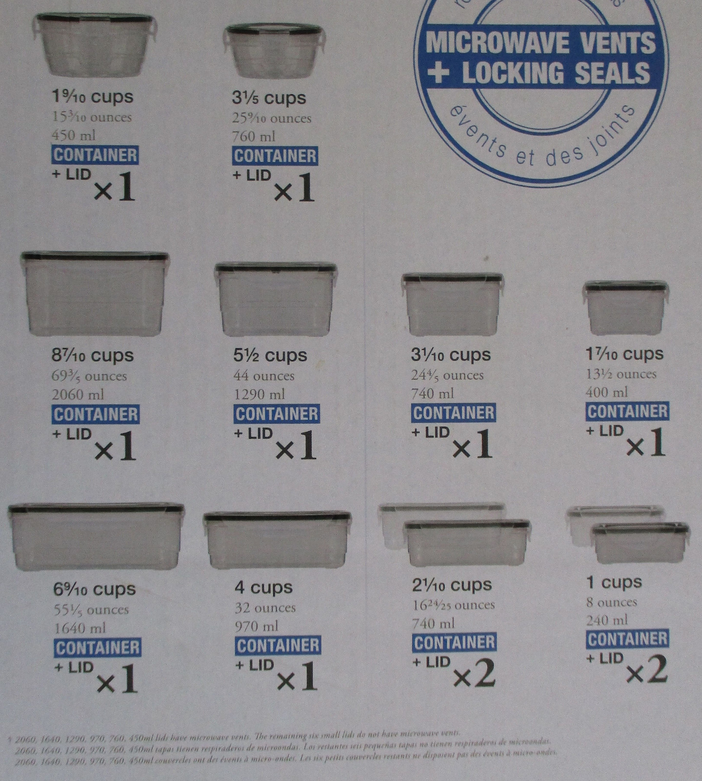 12pc Airtight Food Container Set Storage Lock Seal Lids Vent Leak Proof BPA-Free