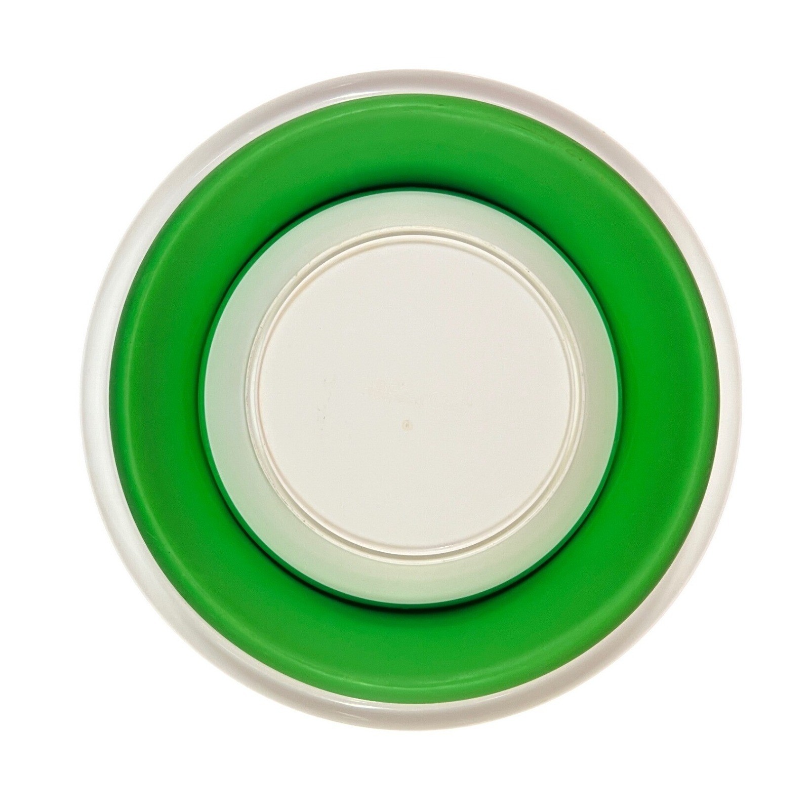 Pampered Chef 8 qt Collapsible Silicone Bowl with Lid Green White