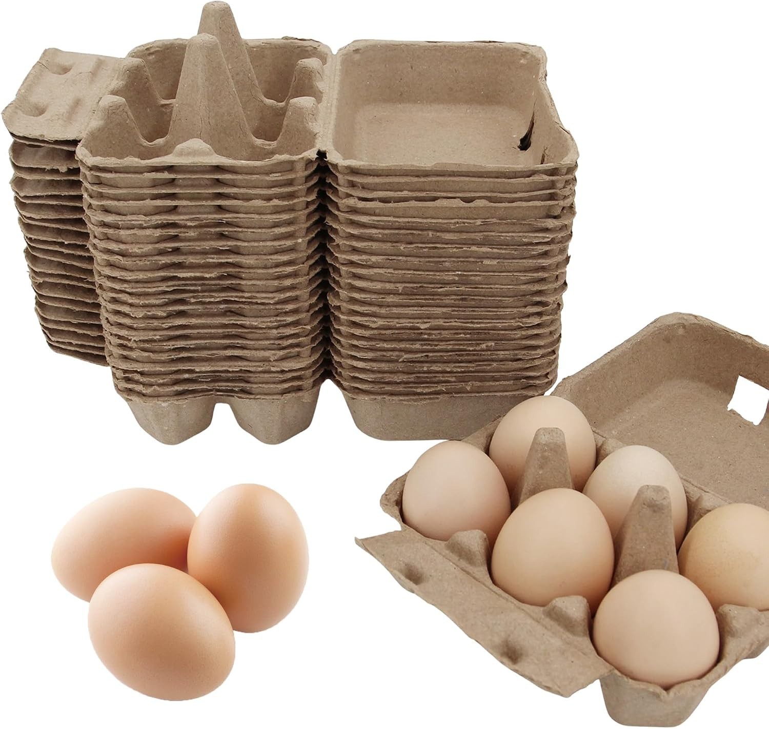 20 Pack Egg Cartons Cheap Bulk, 6 Count Egg Storage Containers Holder, Sturdy…