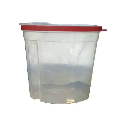 Rubbermaid Cereal Keeper Container 1.5 Gallons 24 Cups Red Rubber Lid