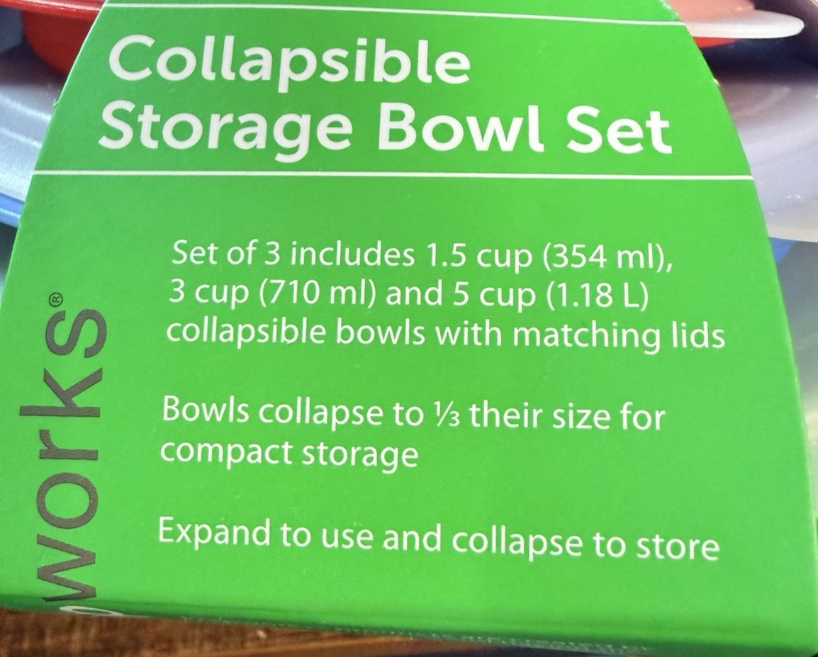Prepworks From Progressive International CB-20 Prep/Storage Bowls, Set of 3 NEW