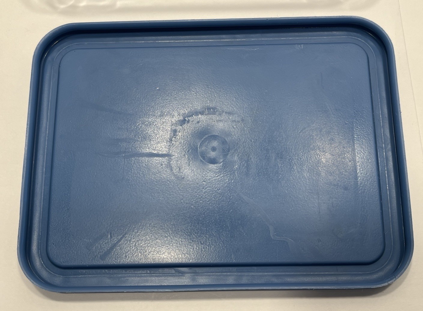 Pyrex 7210 3-Cup Rectangle Glass Storage Dish With 7210 Plastic Blue Cover READ