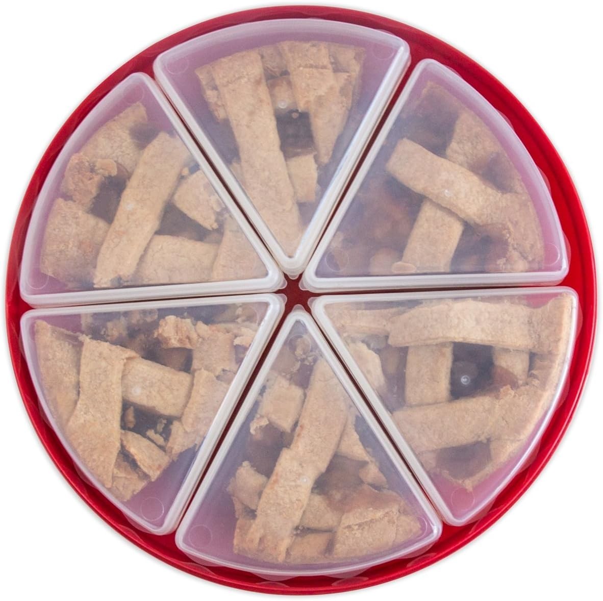 Pie Carrier & Saver W/ Lid Saves up to 10″ Pies Includes 6 Pie Slice Containers