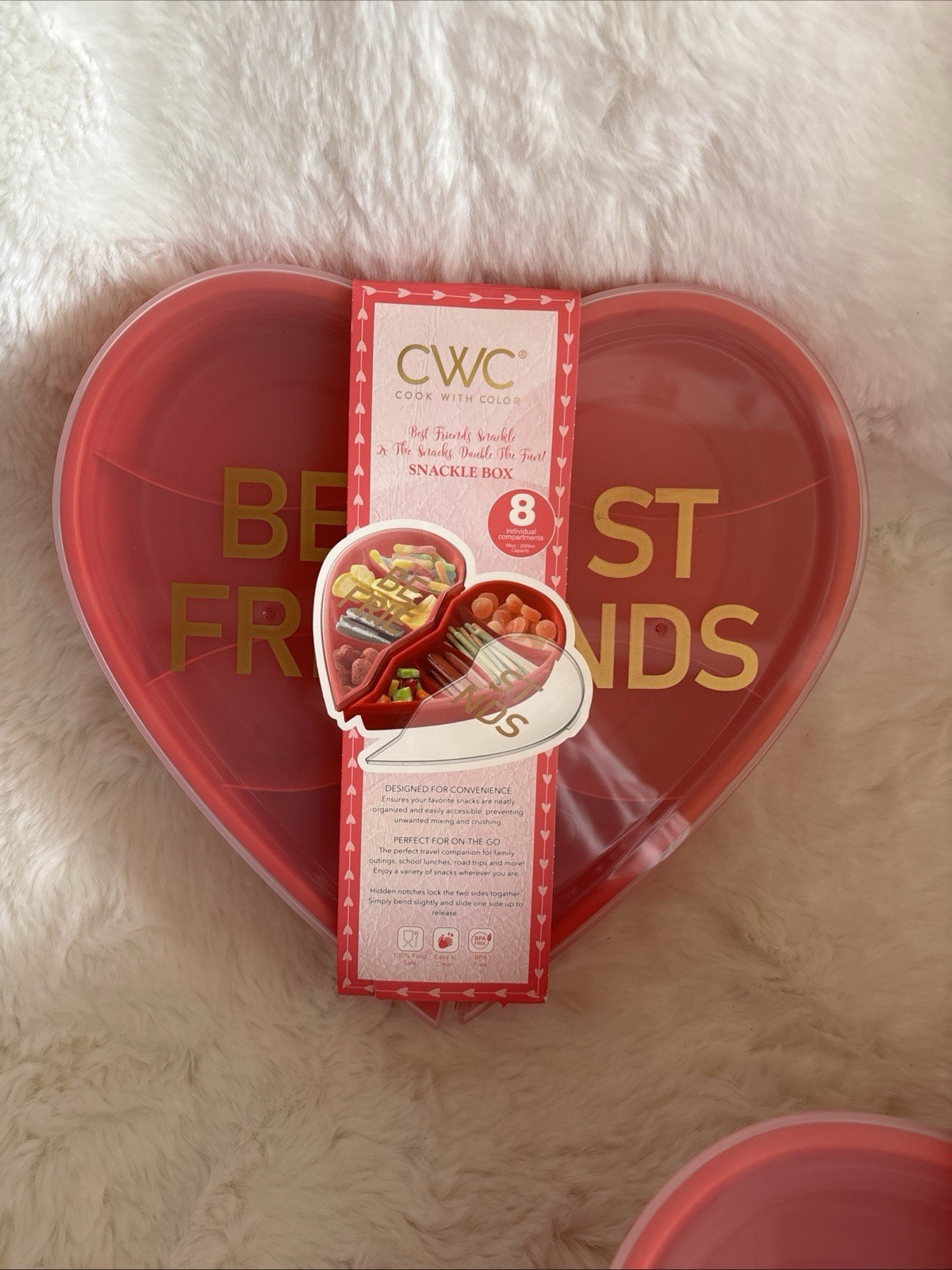 TARGET Valentine Best Friends Heart-Shaped Snack Box SNACKLE Box Red