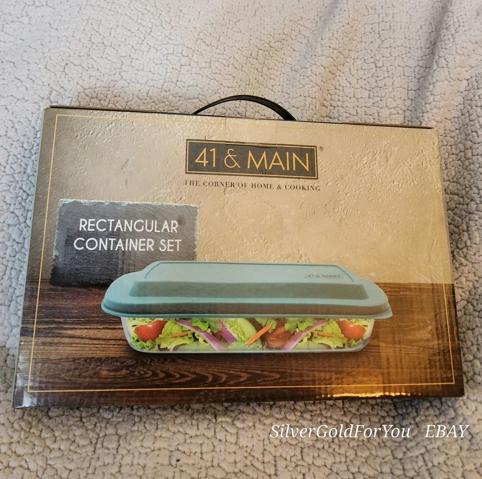 Rectangular Glass Baking Dish Container 41 & Main I.6 Liter 11 x 6 x 2 Inches