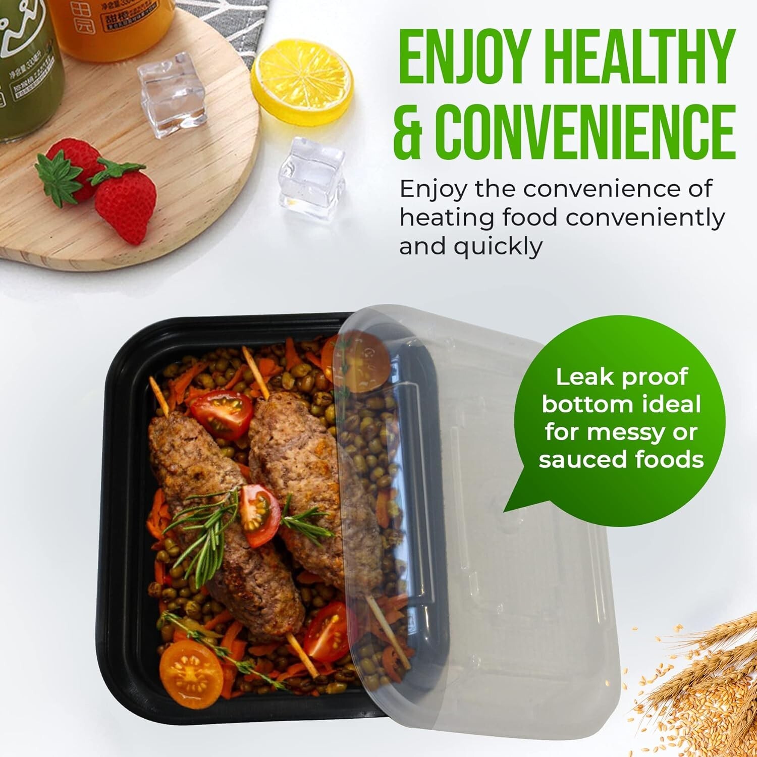 150 Pack (12 oz) Meal Prep Containers with Lids Disposable Bowls with Lids