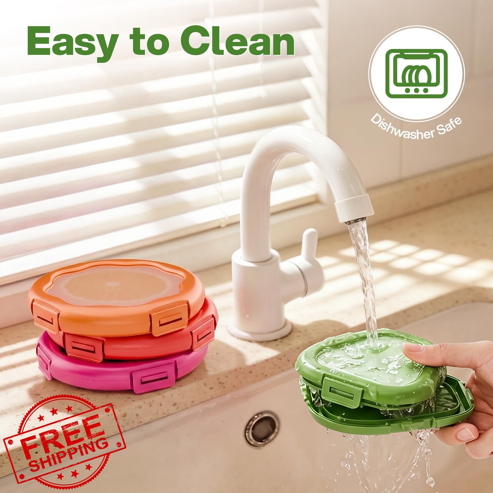CLEANGOR 4pc Fruit Vegetable Storage Containers