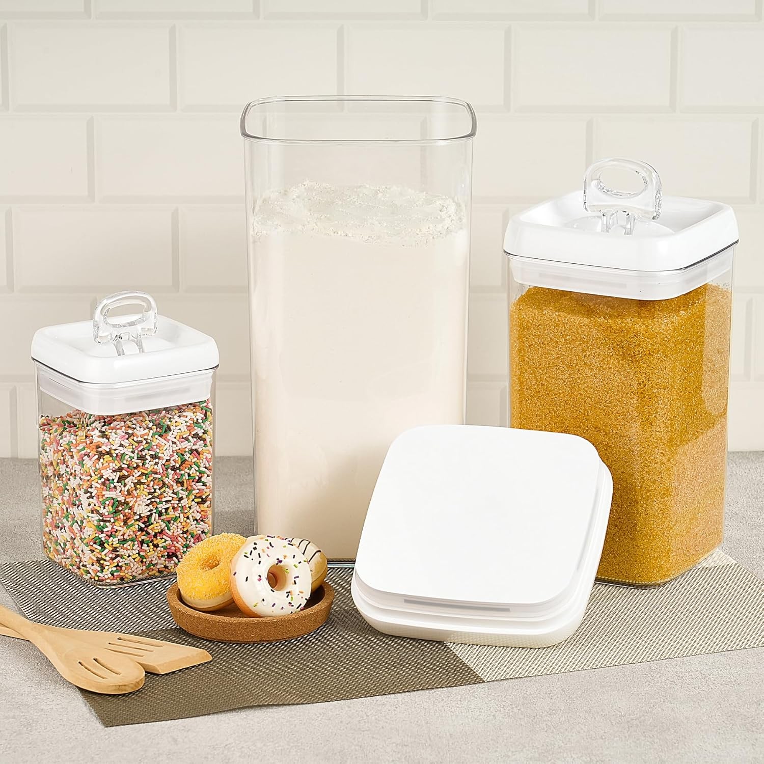 Tite Acrylic Food Storage Container with Lid 6” XL Air Tight Ring