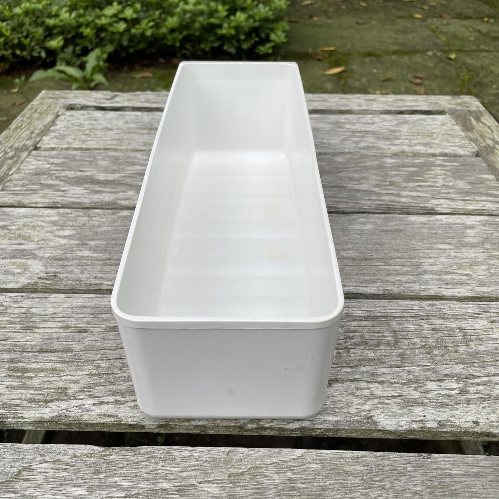 Vintage Refrigerator Bin Storage Tray MCM Plastic Egg Holder White 1970s