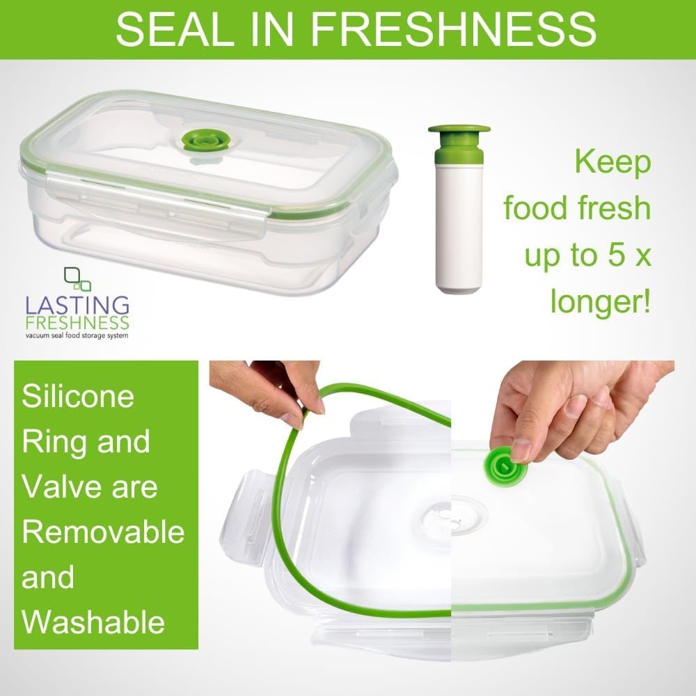 Stackable Vacuum-Sealed Food Storage Containers – 19pcs, Keep Food Fresh & Tasty