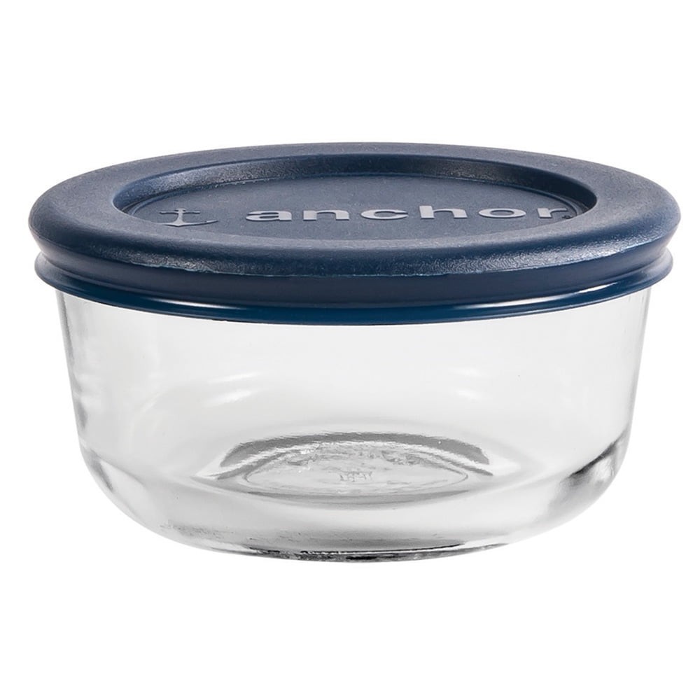Glass Food Storage Containers W/ Lids 1 Cup Round Multi-Purpose Set of 4