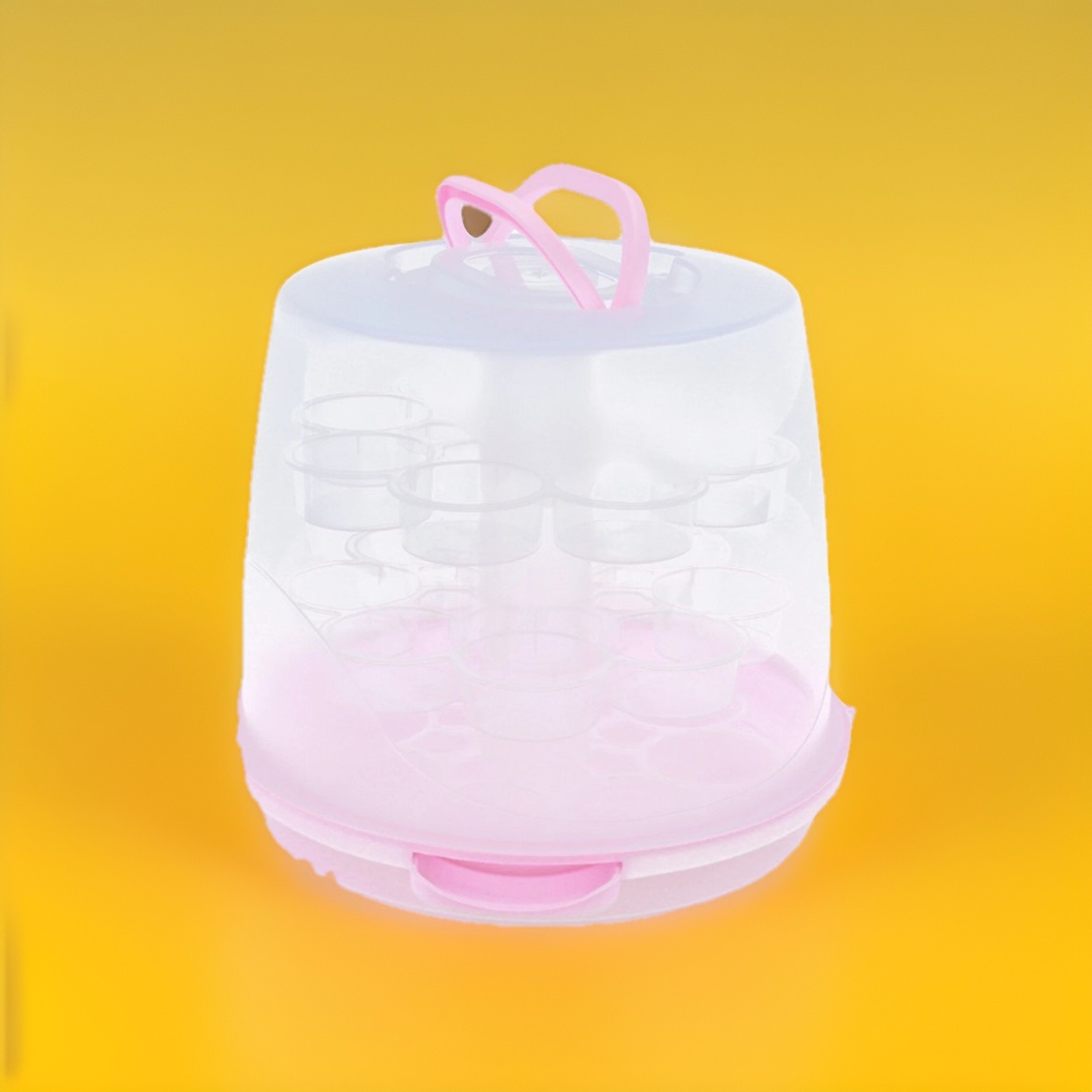 24 Cupcake Carrier Cake Carrier Holder Portable 3 Tier Cupcake Transporter Box