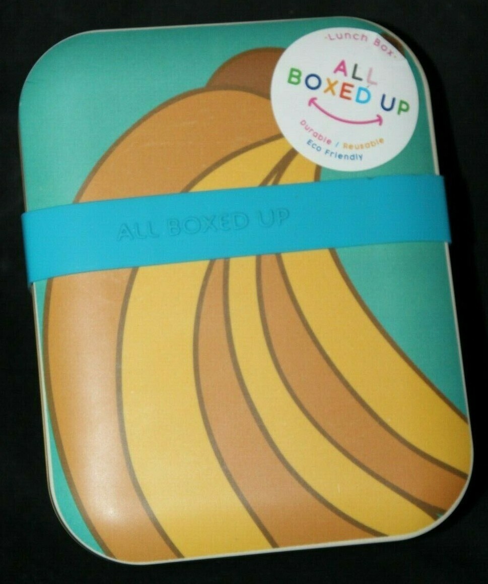 Eco One All Boxed Up Yellow Banana Fruit Lunch Box Food Storage Container